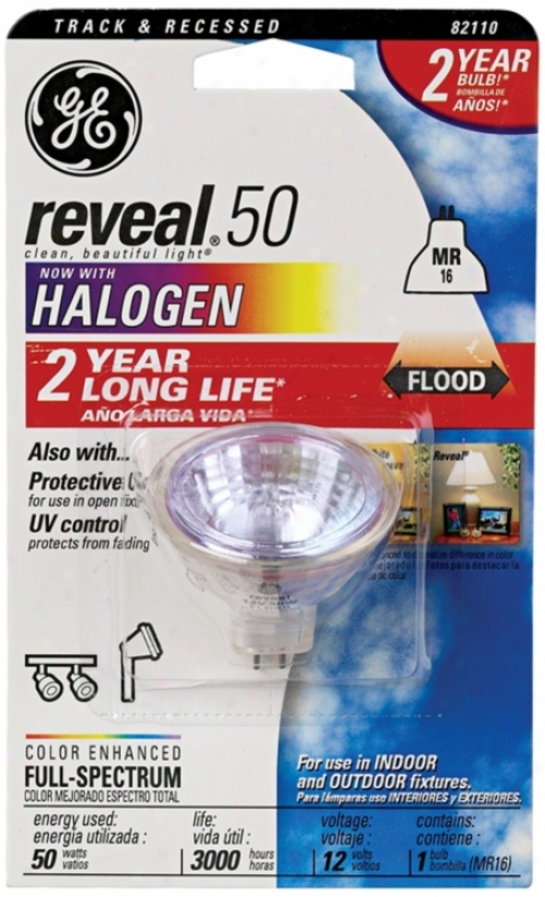 Ge Reveal 50mr Halogen Light Bulb (34516)