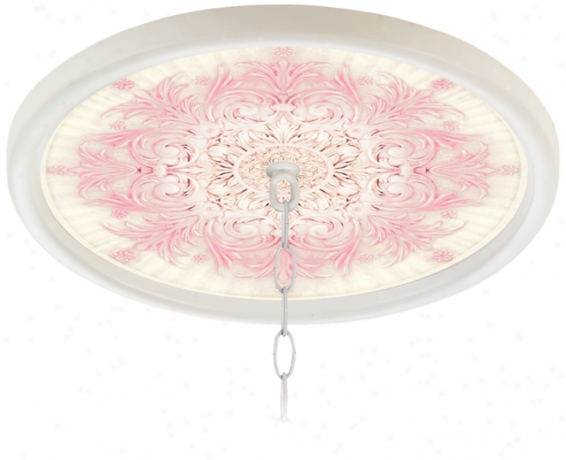 Gentle Rose 16" Wide 1" Opening White Ceiling Medallion (g8213-g7721)