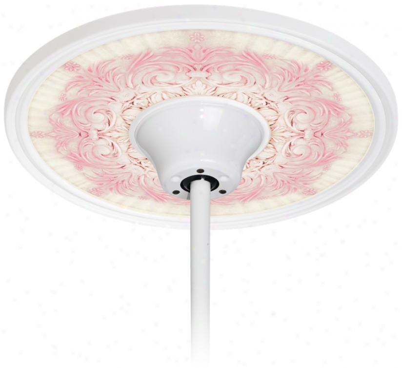 Gentle Rose 6 1/2" Opening White Ceiling Fan Medallion (h3292-h3643)