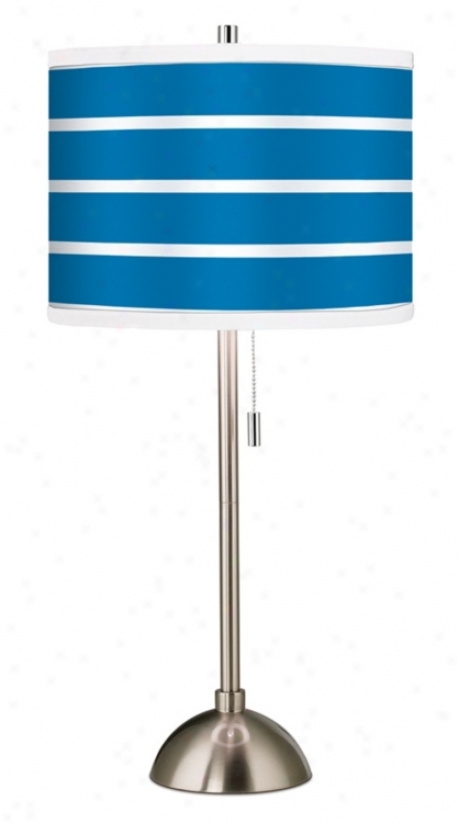 Giclee Bold Blue Stripe Table Lamp (60757-23106)