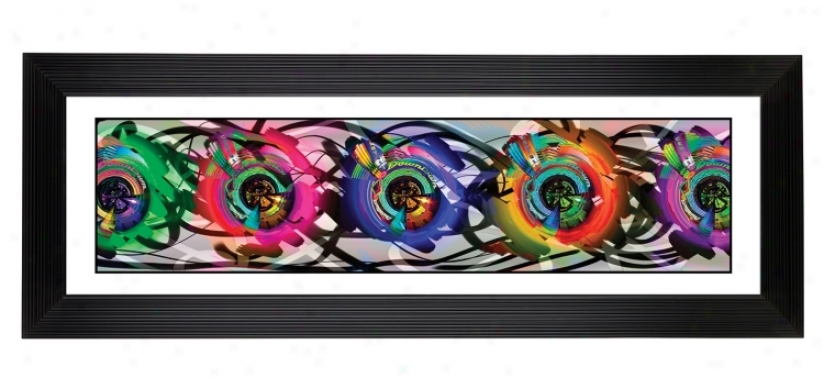 Guclee Electric Neon Swirl 52 1/8" Wide Wall Art (13640-80277)