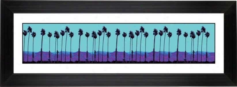 Giclee Palm Tree Haze Stepped Strip 52 1/8" Wide Wall Art (f2044-80277)