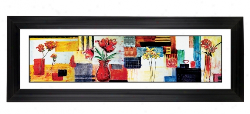 Giclee Vase And Flowers 52 1/8" Wide Wall Art (13386-80277)