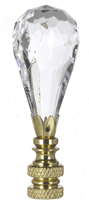 Glass Ballroom Lamp Shade Finial (00496)