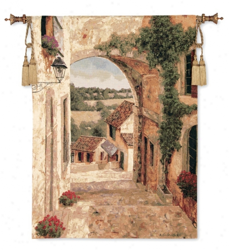 Going Down To The Village 46" Long Wall Art Tapestry (57507)