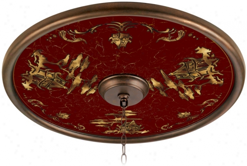 Gold Pagoda 24" Wide Bronze Finish Ceiling Medallion (02777-u3762)