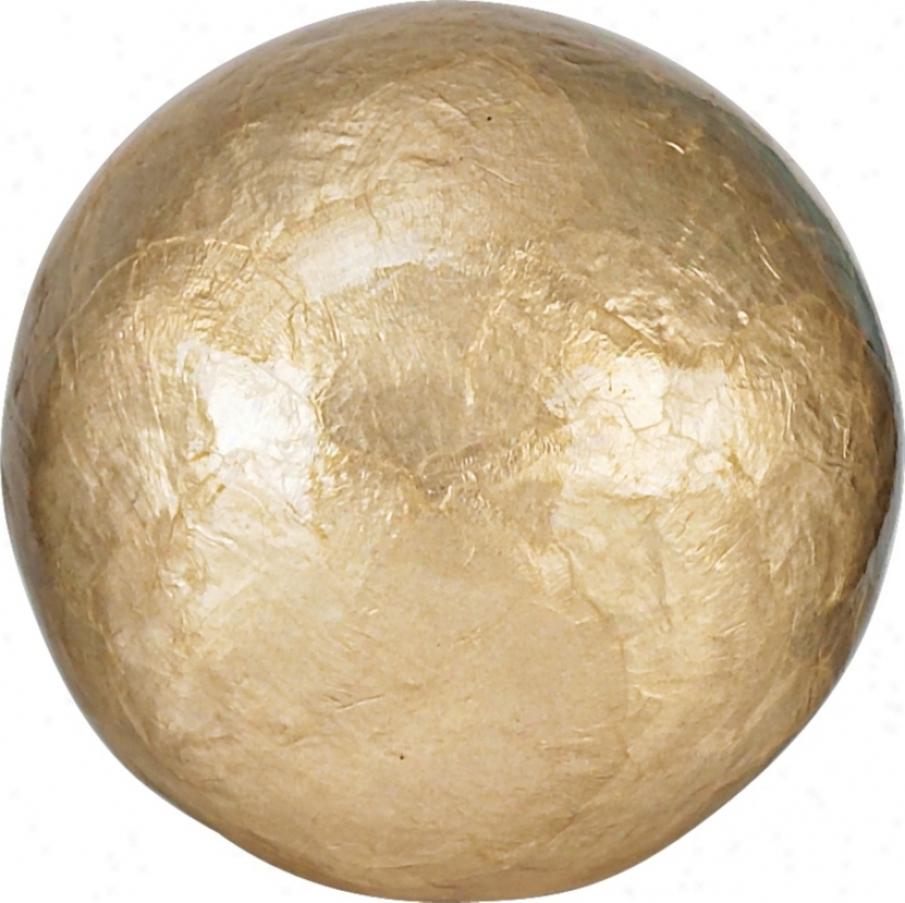 Golden Capiz Shell 4" Decorative Accent Ball (20318)