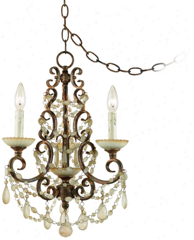 Golden Palace 14" Wide 3-light Plug-in Style Swag Chandelier (r3532)