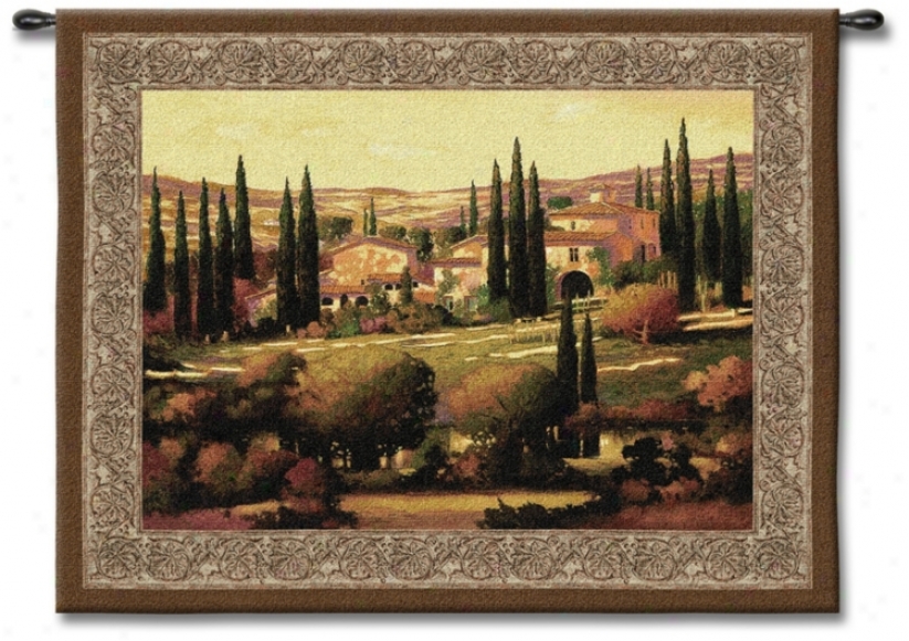 Golden Tuscany 53" Wide Wall Tapestry (j8686)