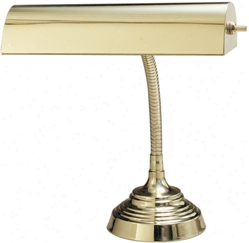 Gooseneck Polished Brass Piao Desk Lamp (31389)