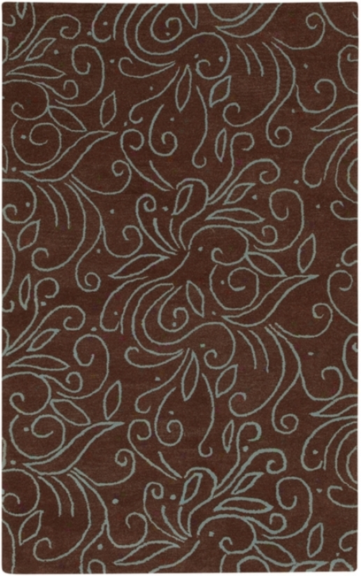 Stately Bronze Brown Handmade Area Rug (511197)