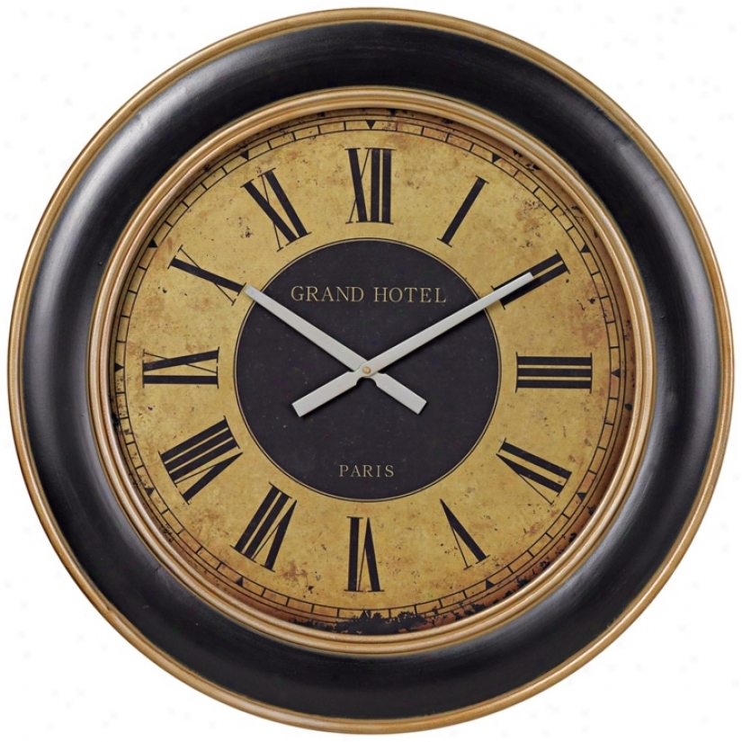 Grand Hotel Paris 31 1/2" Wide Wall Clock (t7459)