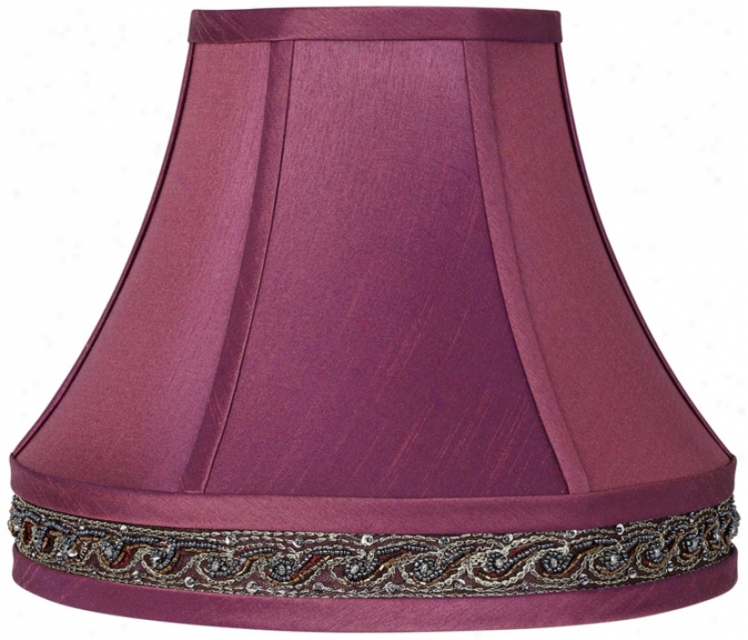 Grape Purple Embroidered Gallery Lamp Shade 6x12x10 (spider) (v3803)