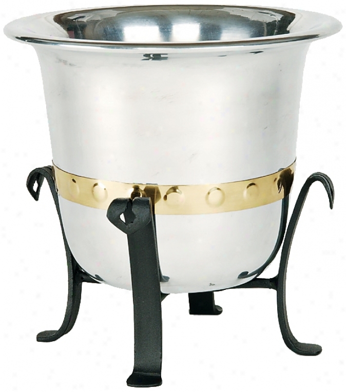 Graphite Powdercoat Metal Wine Chiller Bucket Stanx Only (u9782)