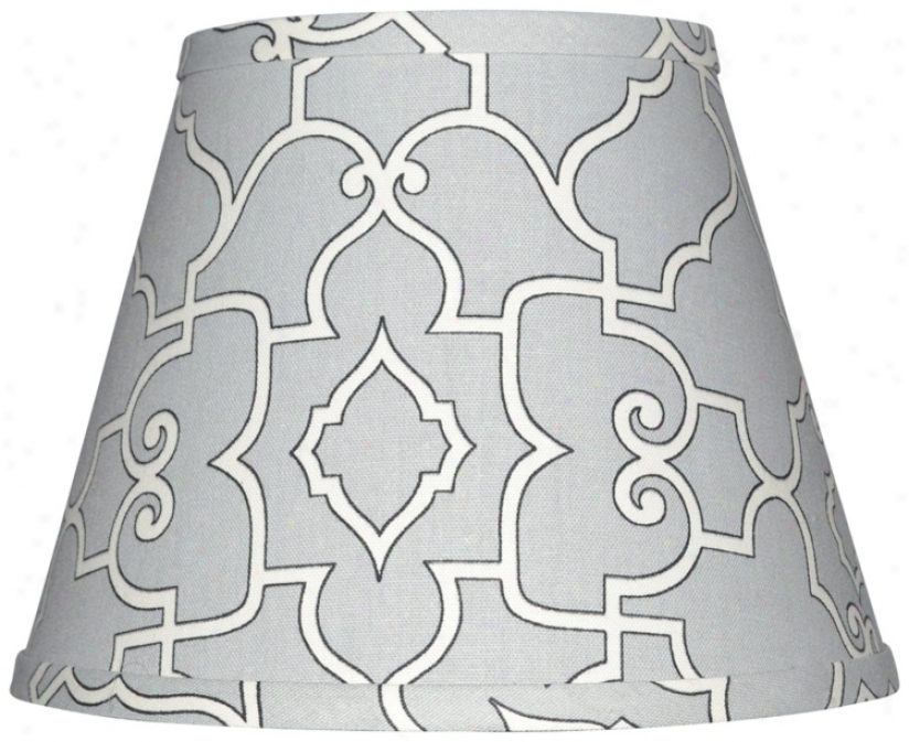 Gray By the side of Cream Architectural Lamp Shade 8x14x10.25 (spider) (w0229)