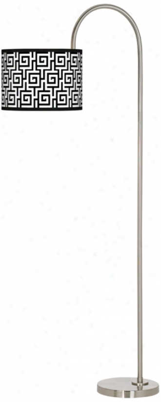 Greek Key Giclee Floor Lamp (m3882-w3568)