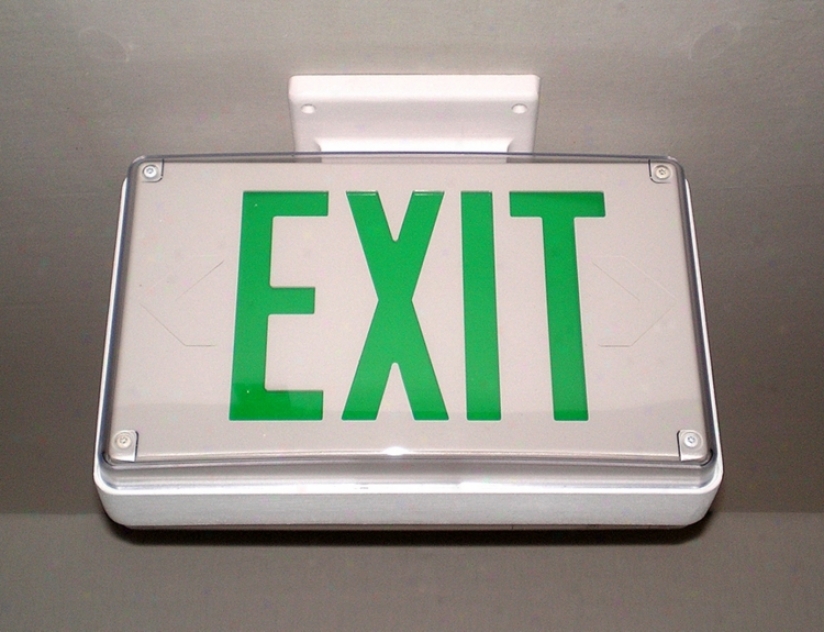 Green Exit White Led Emergency Sign (78811)