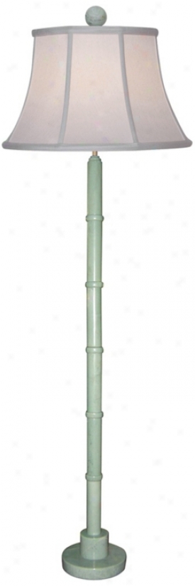 Green Jade Cylindrical body Floor Lamp (v1617)