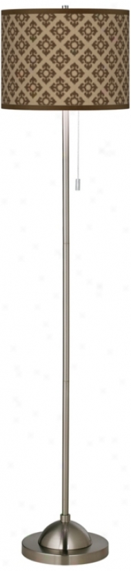 Grevena Giclee Shade Brushed Nickel Floor Lamp (99185-t8120)