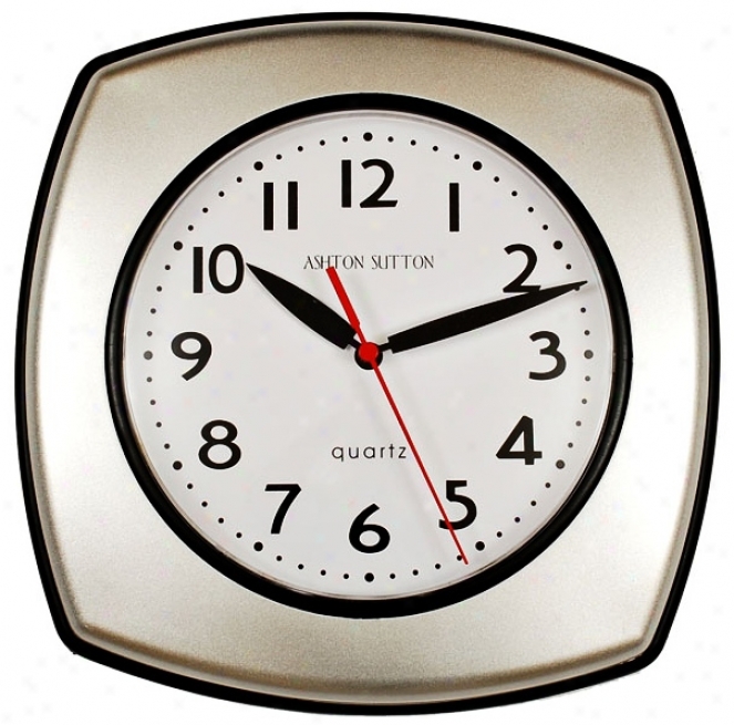 Grey Matte Finish 10" Round Wall Clock (p8961)