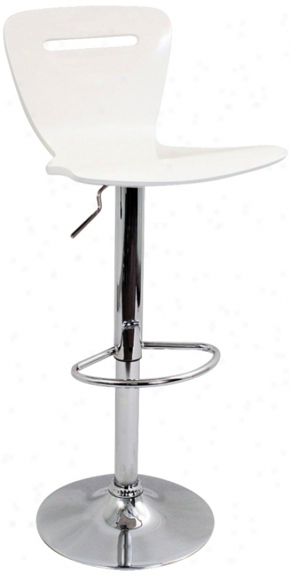 H2  Adjustable Height Counter Or White Bar Stool (p5360)