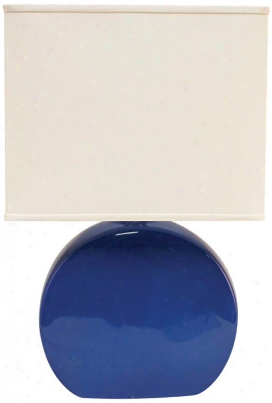 Haeger Potteries Blue Lolly Ceramic Table Lamp (p1745)