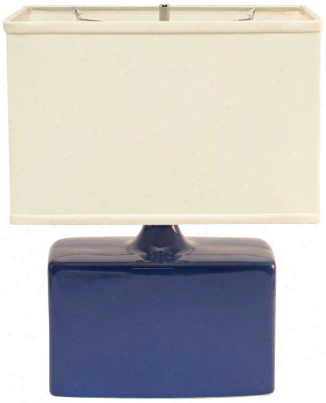 Haeger Ptoteries Blue Park Avenue Ceramic Table Lamp (p1757)