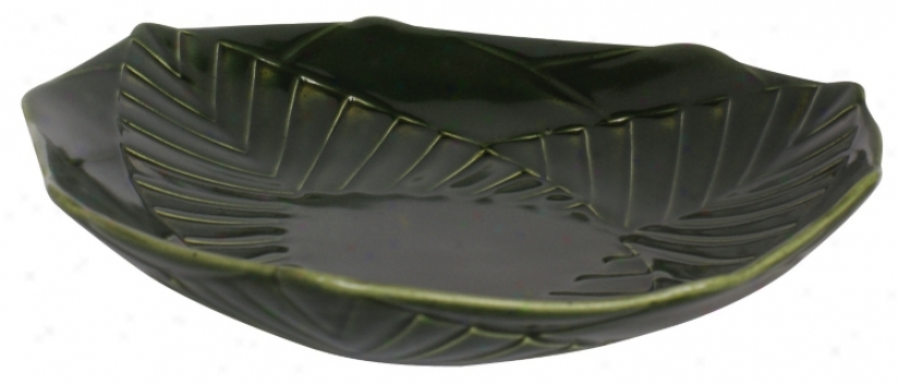 Haeger Potteries Palm Grove 16" Wide Ceramic Bowl (j9261)