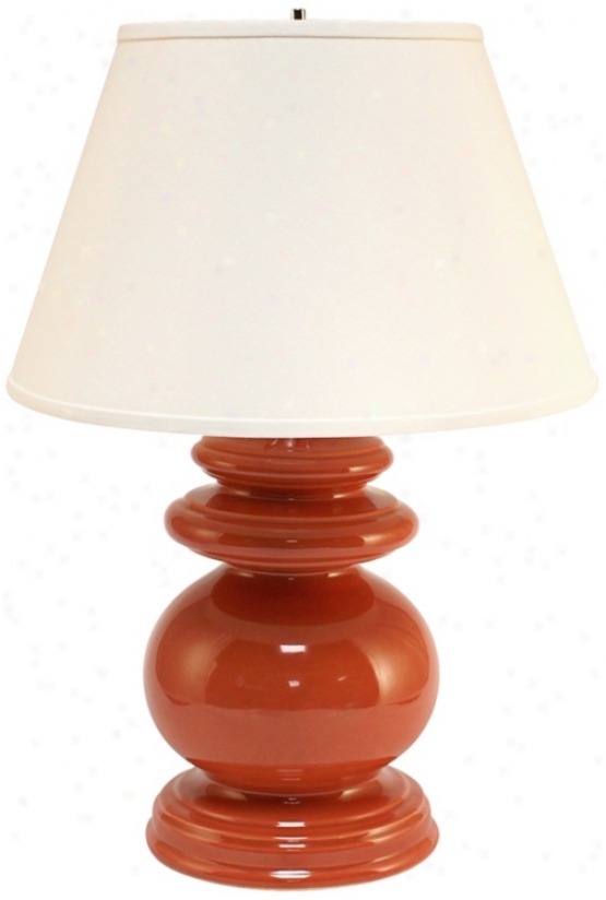 Haeger Pottsries Paprika Cottage Ceramic Table Lamp (u5525)