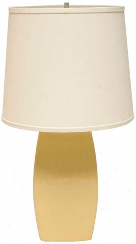 Haeger Potteries Saffron Ceramic Soft Rectangle Table Lamp (p1882)