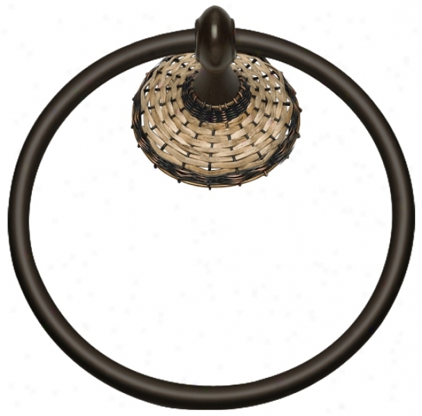 Hamptons Oil-rubbed Bronze 6" Remote Towel Ring (82340)