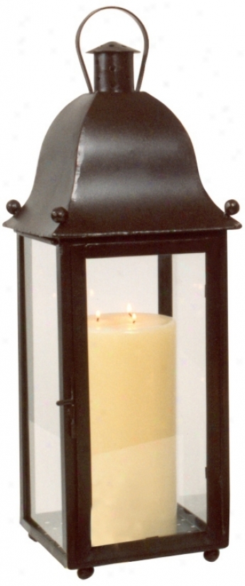 Hand-forged Iron Grande San Juan Lantern In the opinion of Rust Finish (u7352)