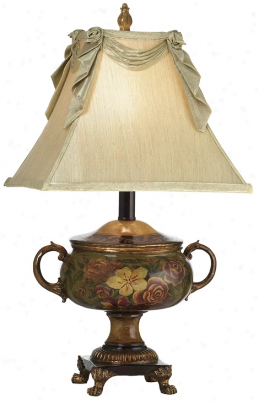 Hand-painted Sugar Bowl Table Lamp (91782)