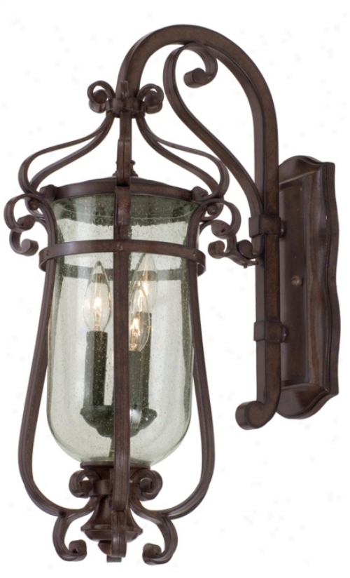 Hartford Collection Brown 27" High Outdoor Wall Light (k0981)