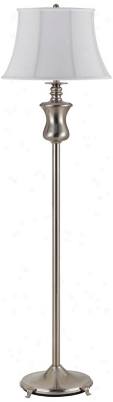 Harvard Brushed Steel Metal Floor Lamp (u9107)