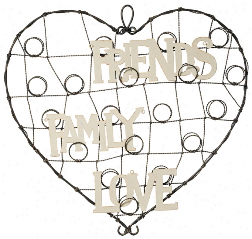 Heart Metal Love, Family, Friends Card Holder (n6934)