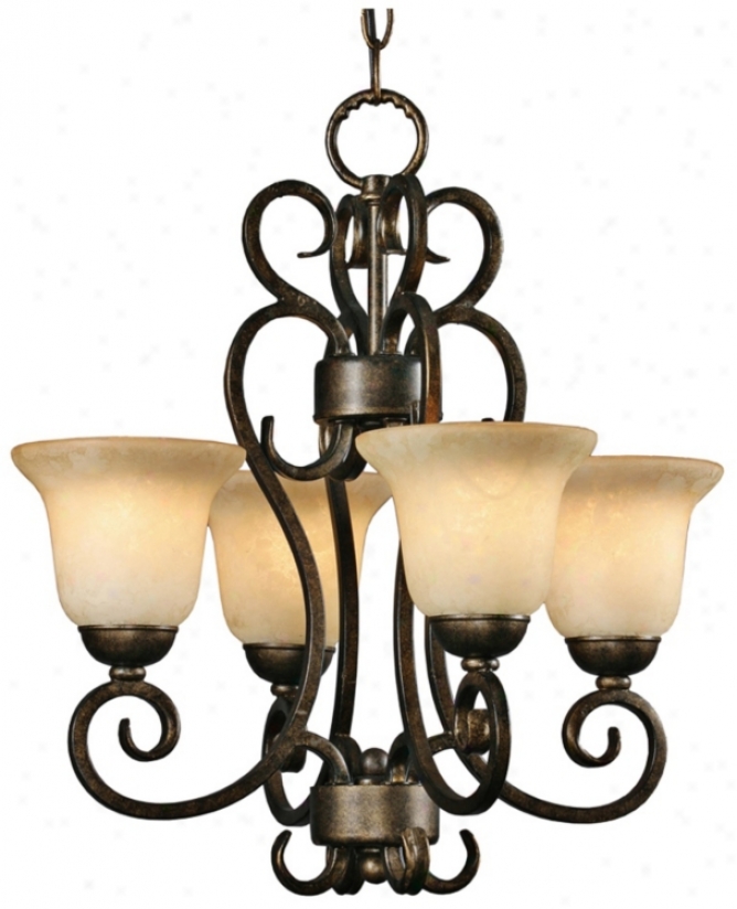 Heartwood Burnt Sienna 17 3/4" Wide 4-light Chandelier (t1505)