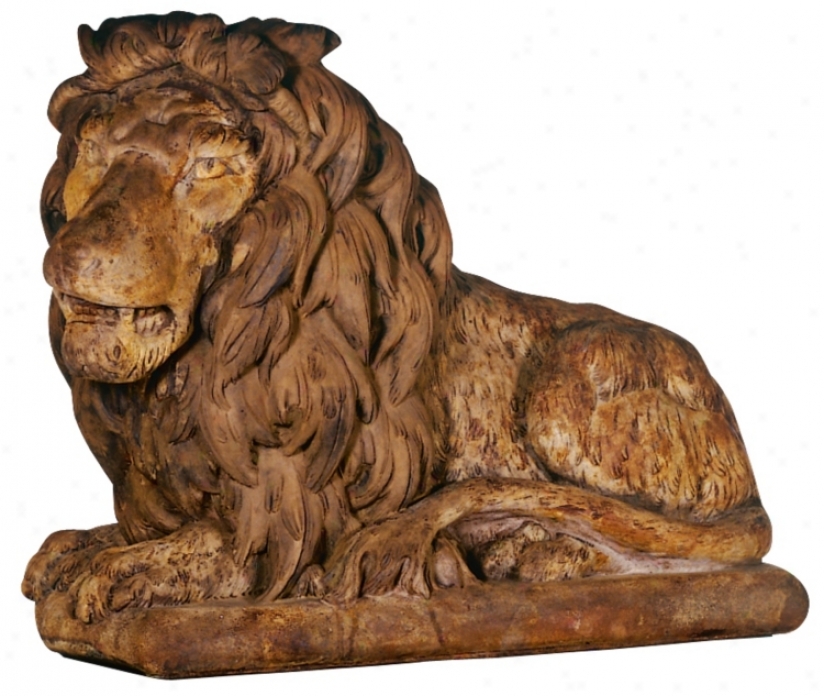 Henri Studios Grand Lion Facing Left Garden Sculpture (31439)