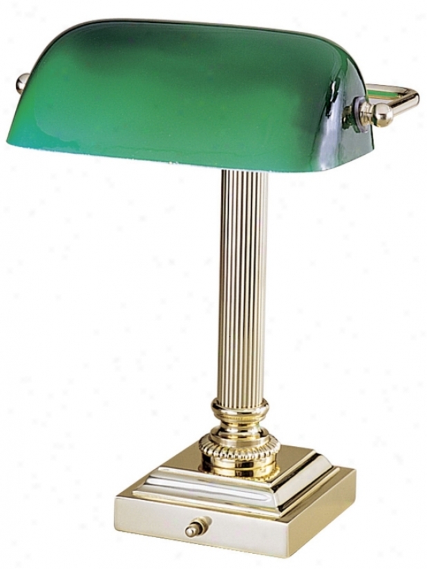 Hightower Polished Brass Des kLamp (83771)