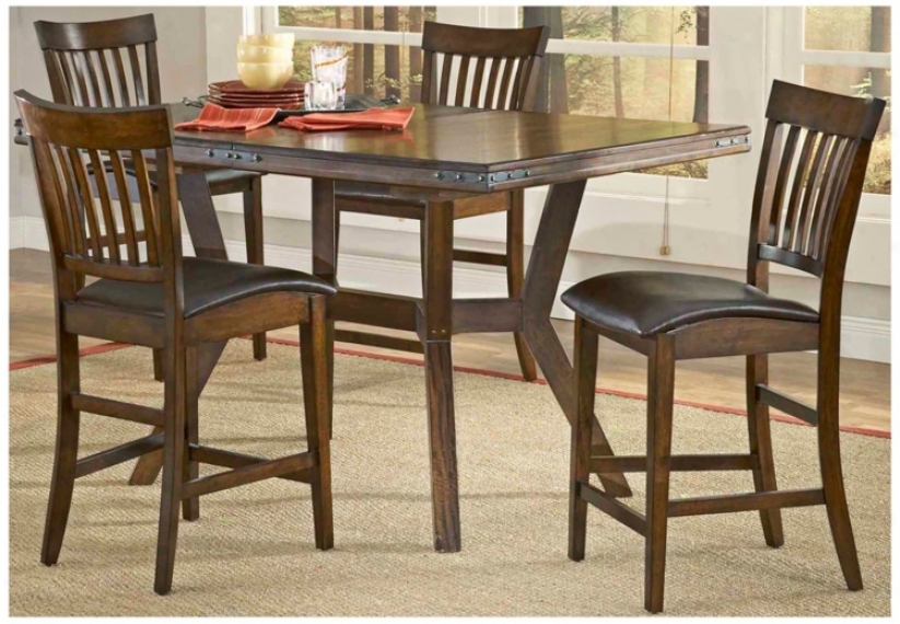 Hullsdale Arbor Hill Counter Height 5 Piece Dining Set (t5436)