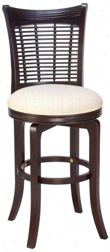 Hillsdale Bayberry Cherry Swivel 24" High Counter Stool (f1727)