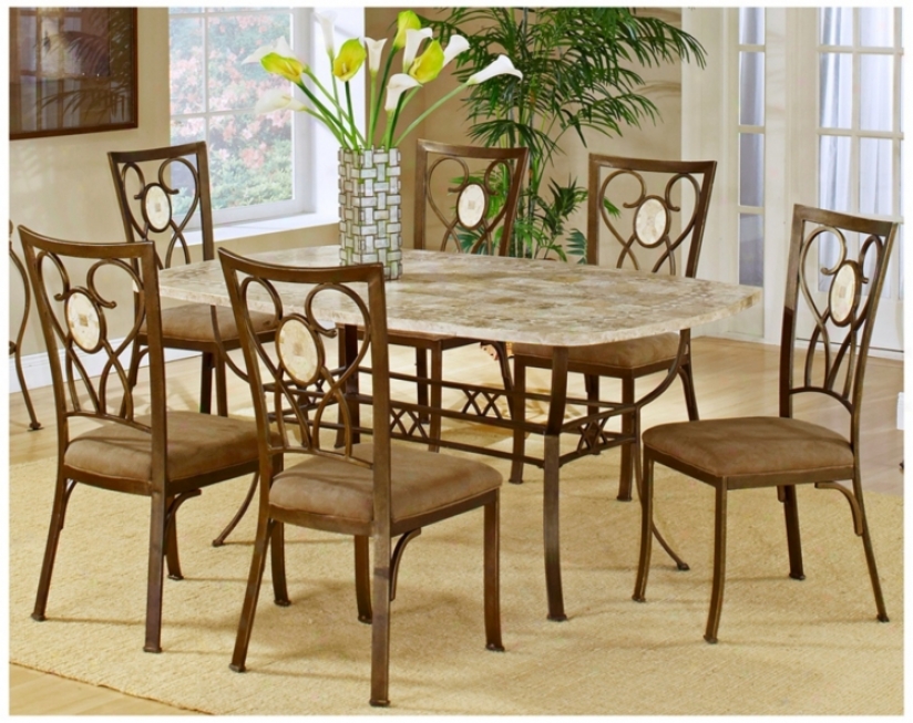 Hillsdale Brookside Scrolling 7 Piece Dining Decline (t5462)