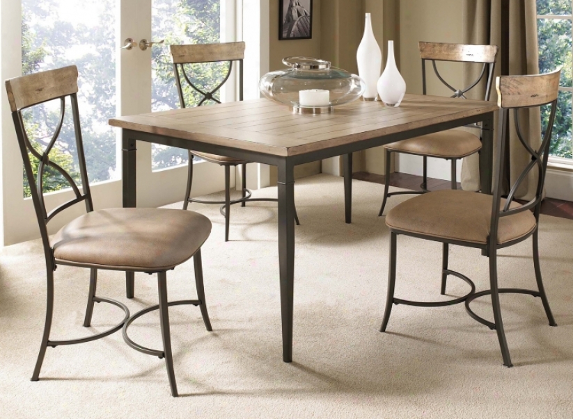 Hillsdale Charleston Rectangle X-back 5-piece Dining Set (v9856)