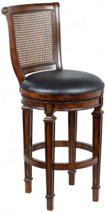 Hillsdale Dalton 31" High Cane Back Swivel Bar Stool (n2943)