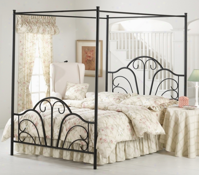 Hillsdale Dover Textured Black Bed (full) (t4183)