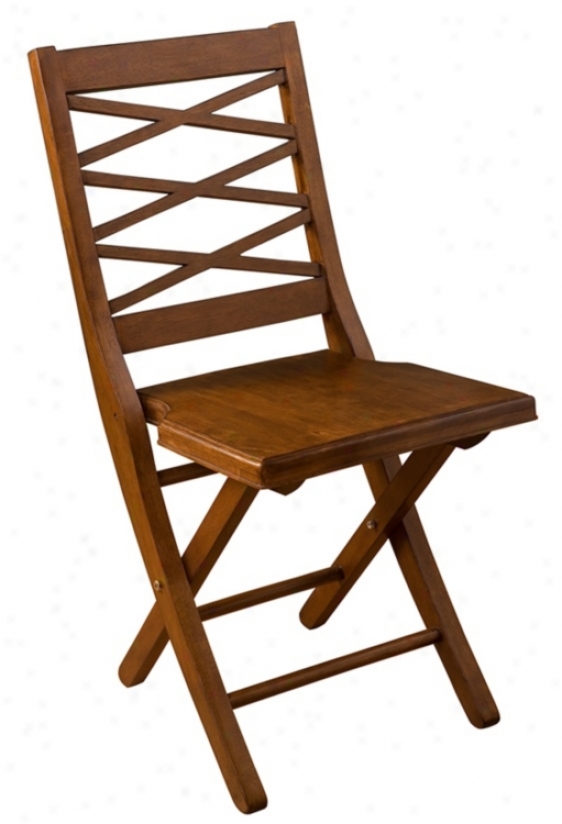 Hillsdale Eastside Cherry Folding Chair (n2982)