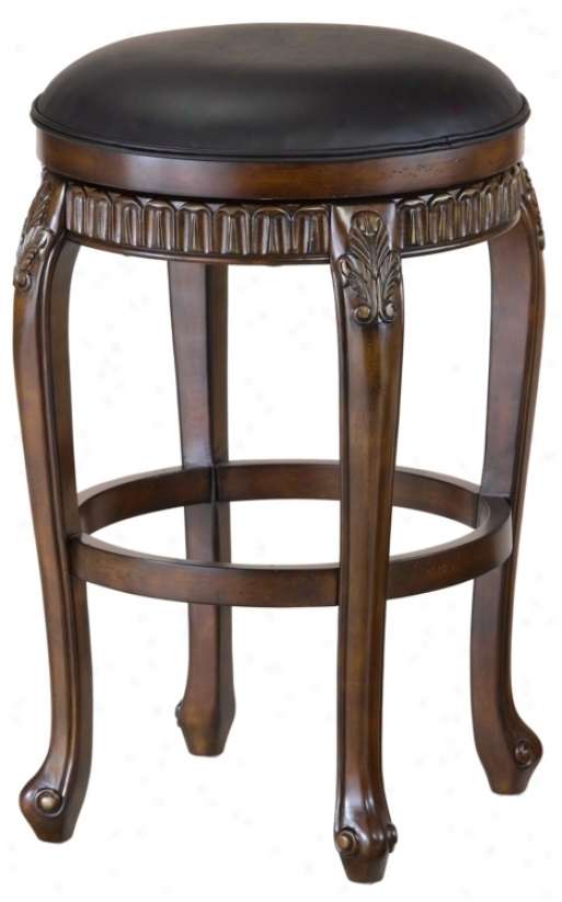 Hillsdale Fleur-de-lis Cherry 24" High Contrary Stool (k9709)