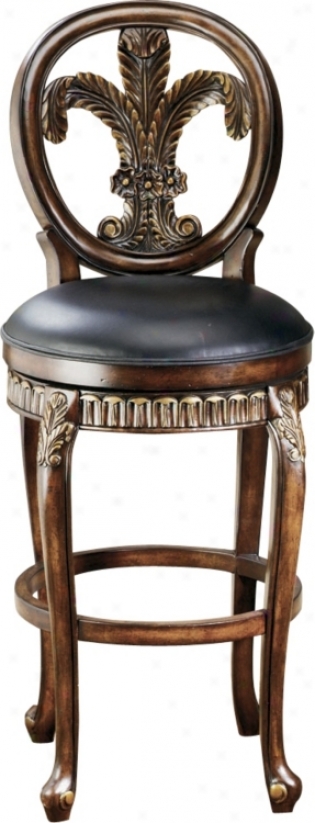 Hillsdale Fleur De Lis Swivel 31" High Bar Stool (f8460)