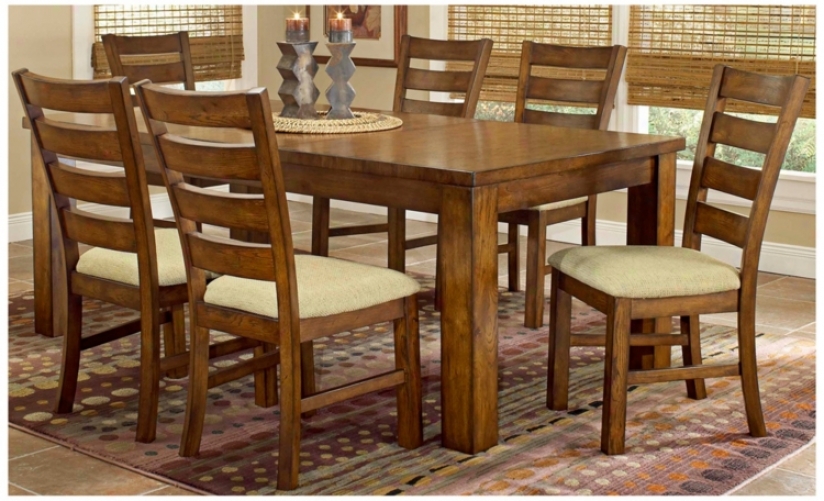 Hillsdale Hemstead Oak Finish 7 Piece Dining Set (t5524)