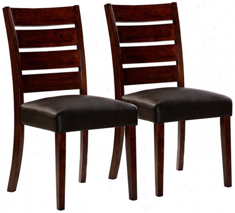 Hillsdale Lyndon Lane Set Of 2 Ladder Back Dining Chairs (w4861)